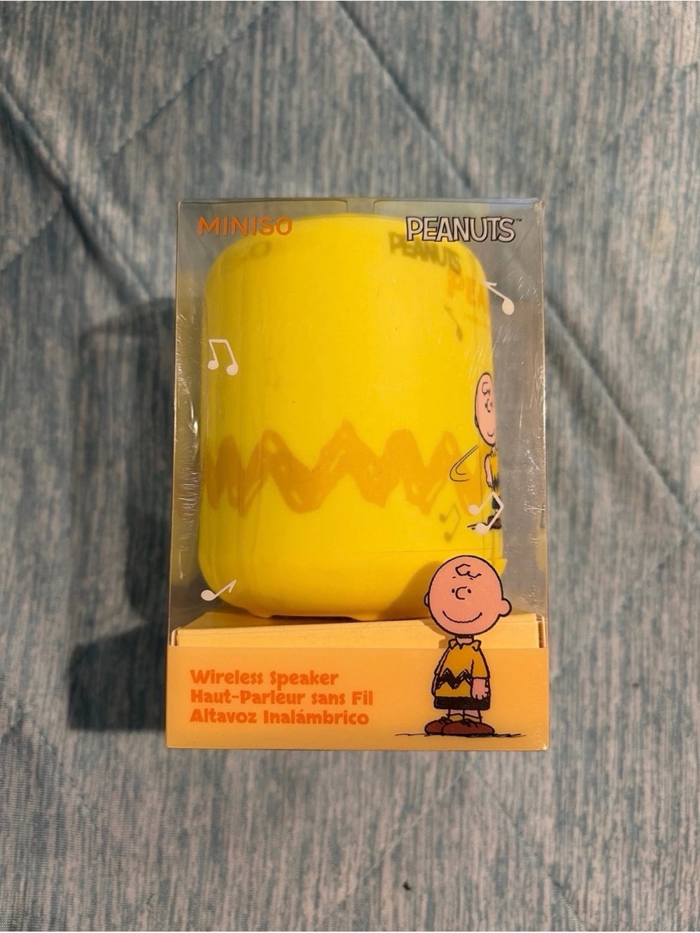 MINISO Peanuts Charlie Brown Yellow Wireless Portable Speaker